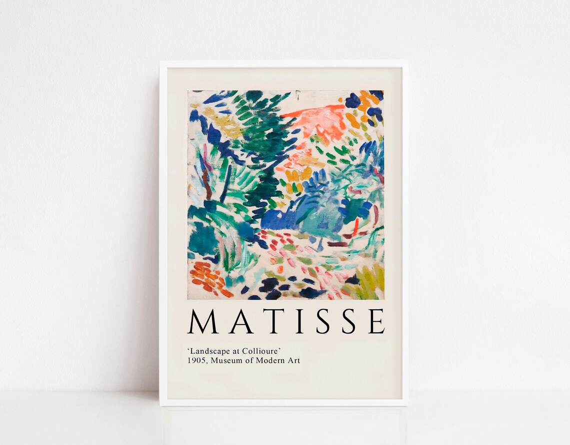 Matisse Exhibition Poster, Modern Art Poster Print