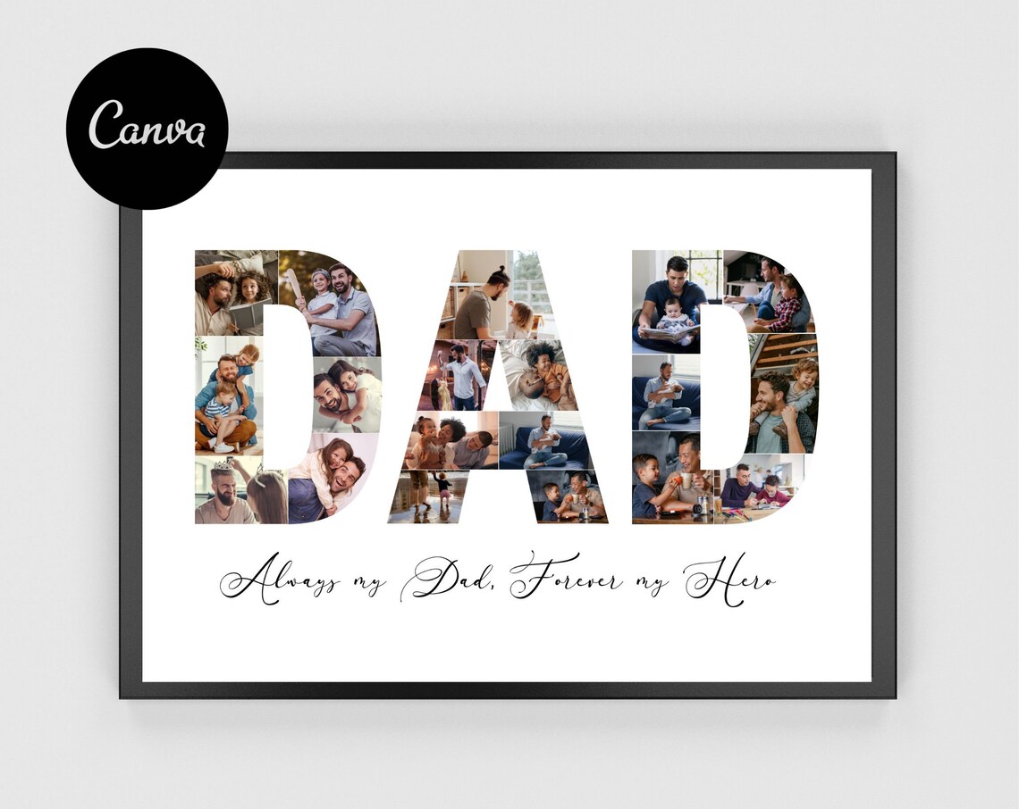 Dad Photo Collage DIY Canva Template