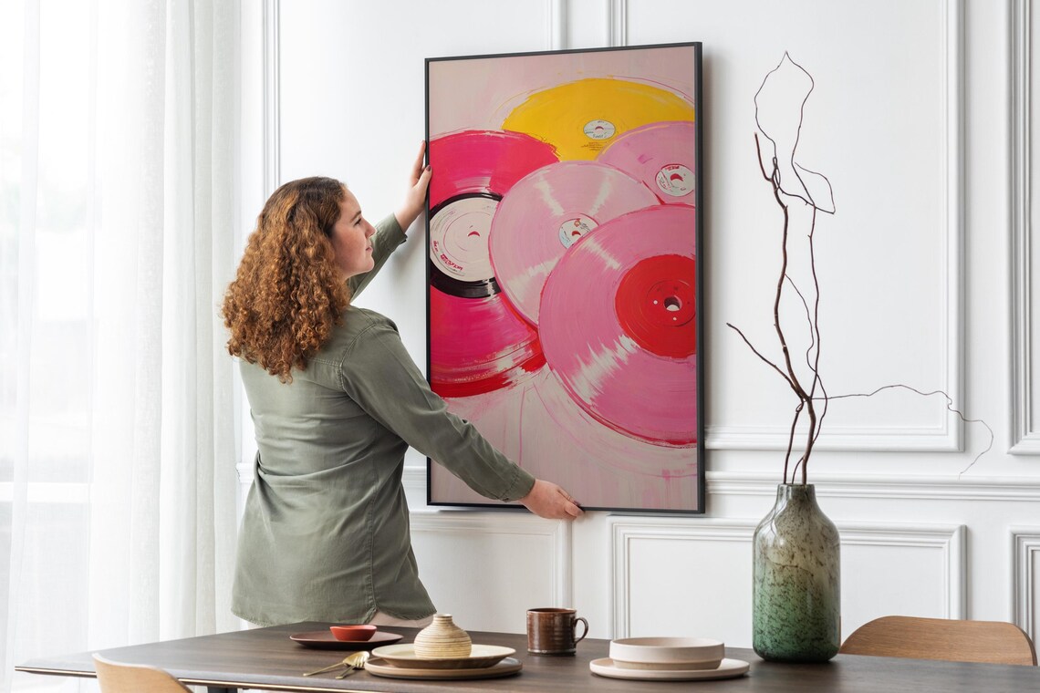 Pink Vinyl Trendy Art Prints Retro Wall Art Girly Wall Art Femme Fatale Feminist Poster Vinyl Wall Art Y2k Girly Print Print - Image 5