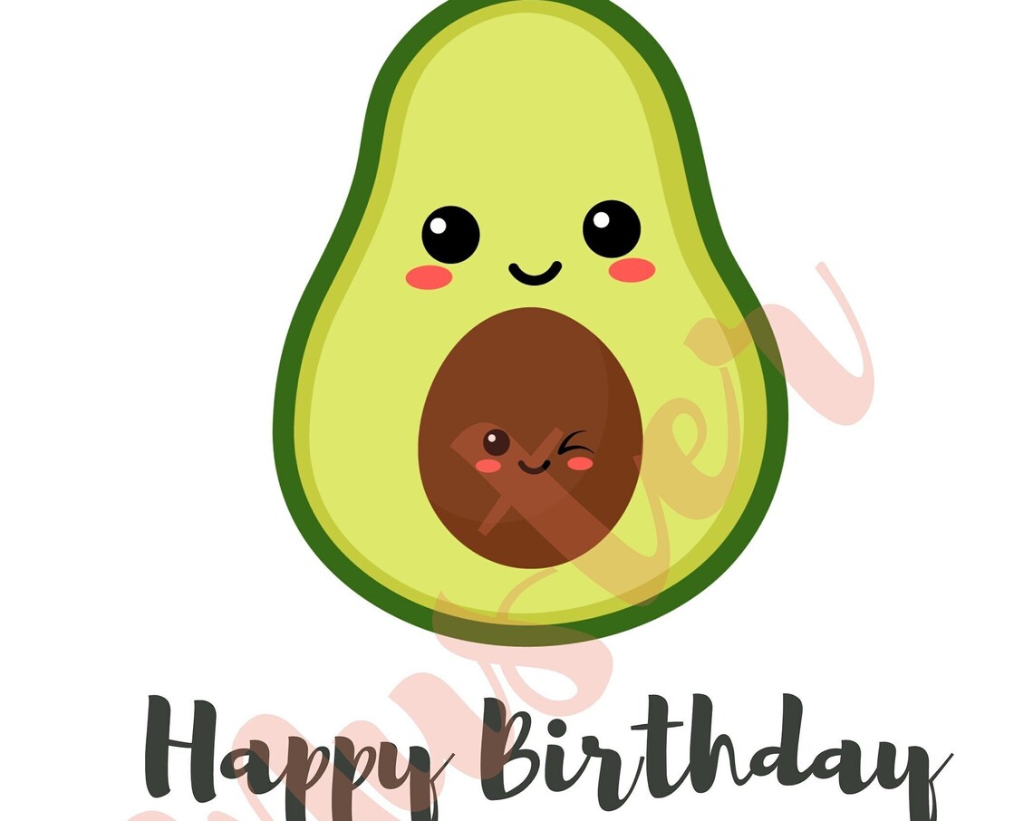 Money Gift For A Birthday Last Minute Gift Template Kawaii Instant Pdf File Gift Avocado