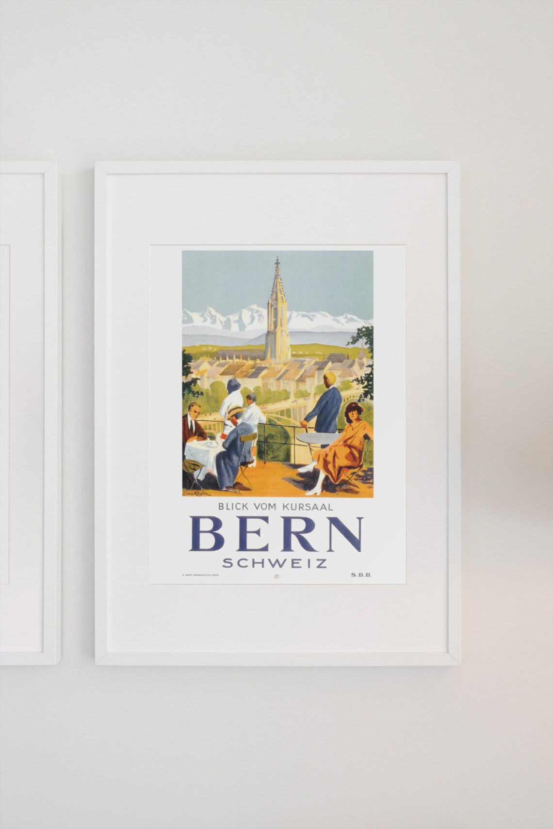 Bern Switzerland Vintage Style Swiss Travel Poster - Image 3