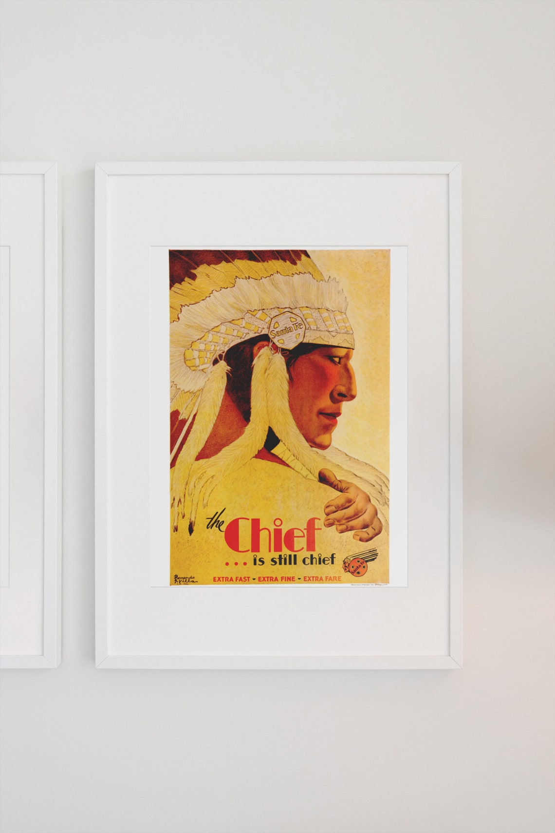 The Chief Is Still Chief Vintage Santa Fe Railway Train Poster - Image 3
