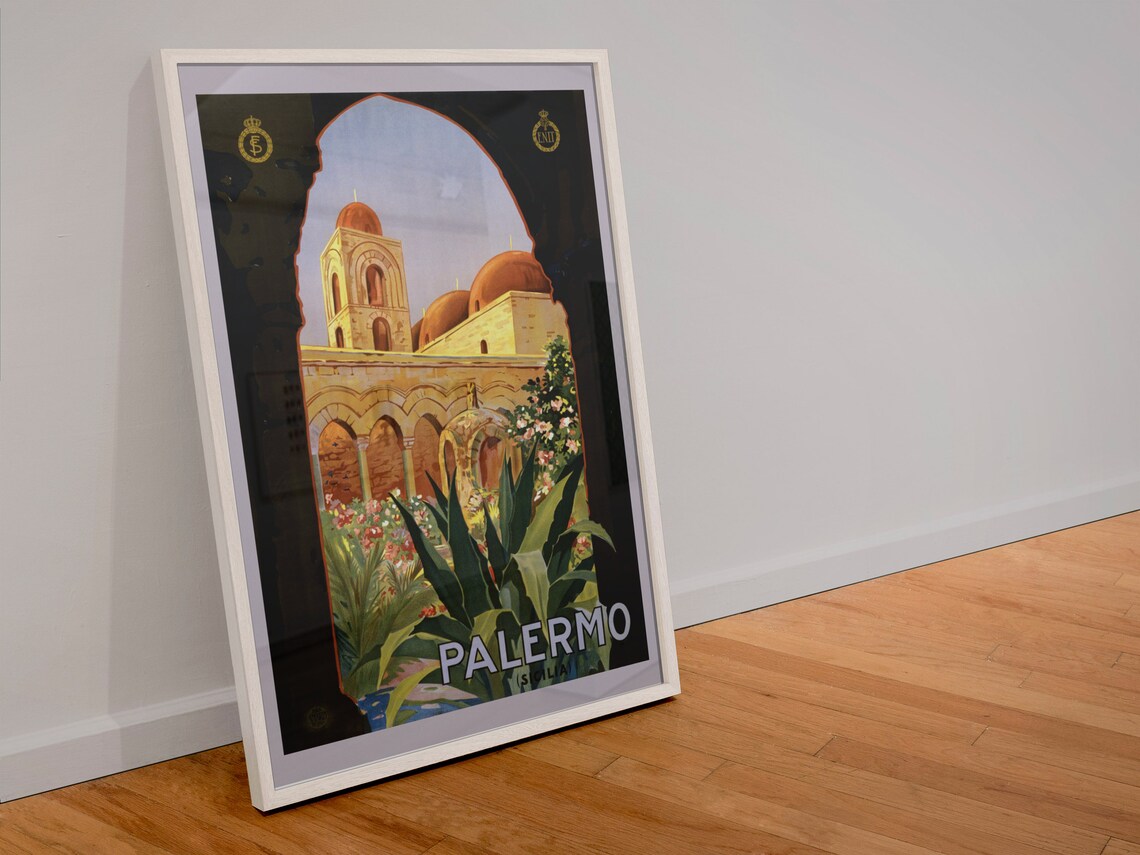 Palermo Sicily Vintage Travel Poster Art Print - Image 4