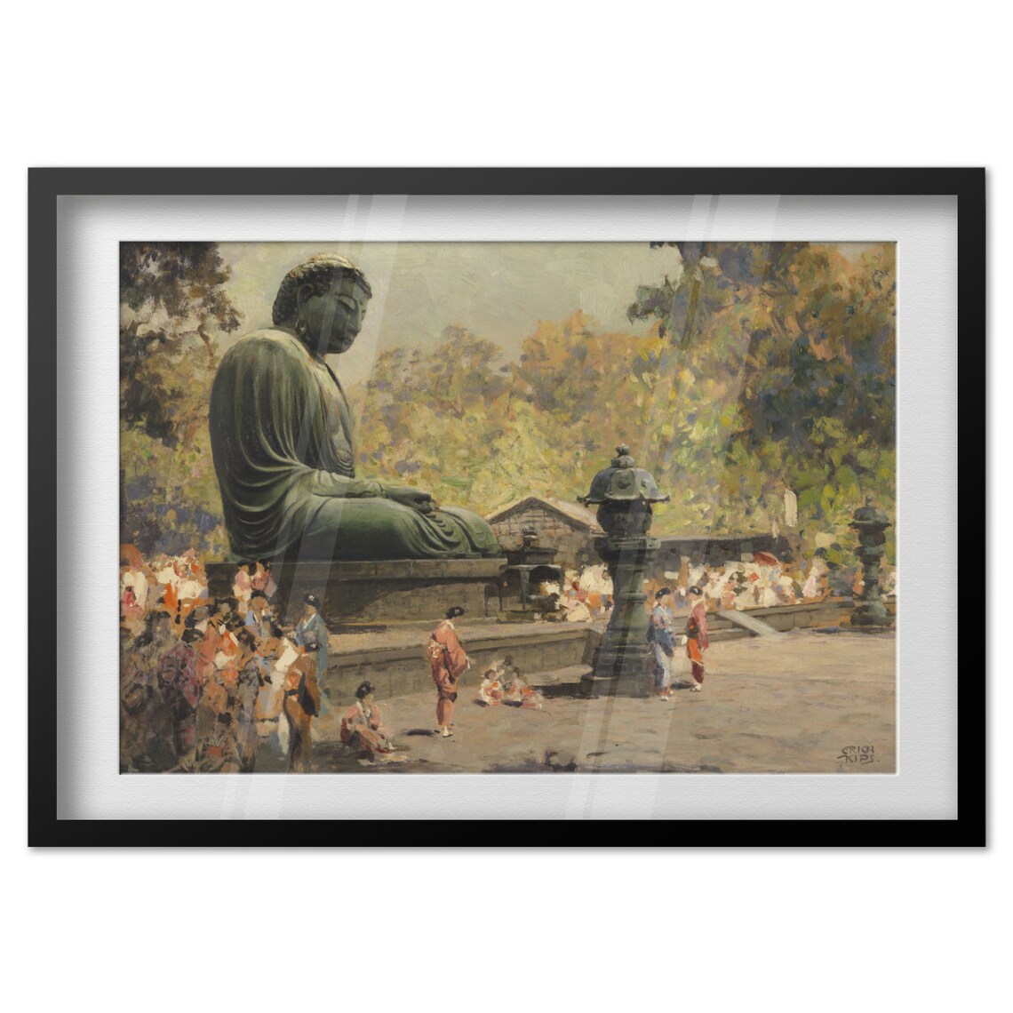 The Great Buddha Daibutsu Kamakura Japan Vintage Travel Poster - Image 4