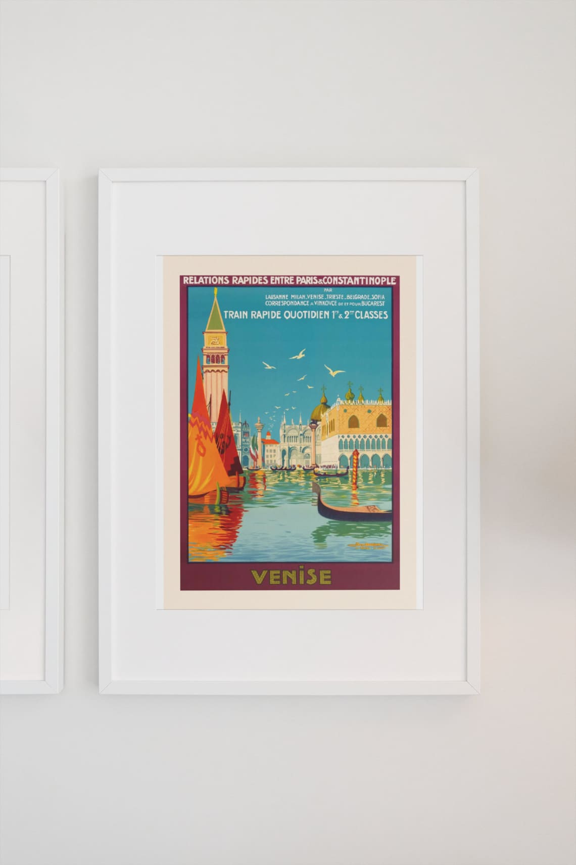 Venise Orient Express Paris Constantinople 1921 Train Travel Poster - Image 3