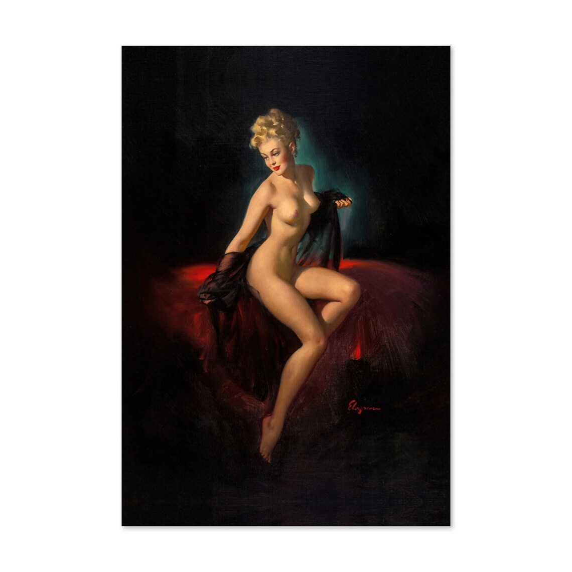 Vision Of Beauty Vintage Style Pin Up Girl Poster