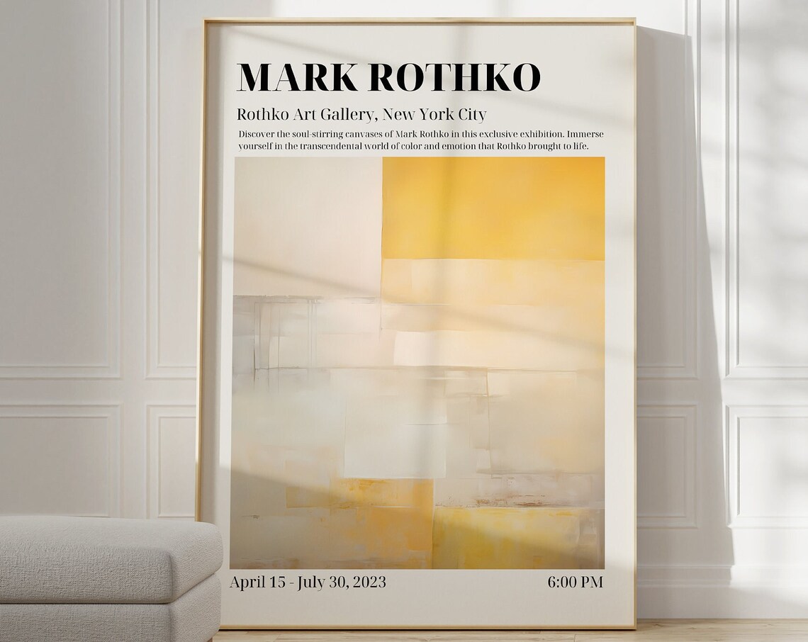 Mark Rothko Exhibition Print, Housewarming Decor
