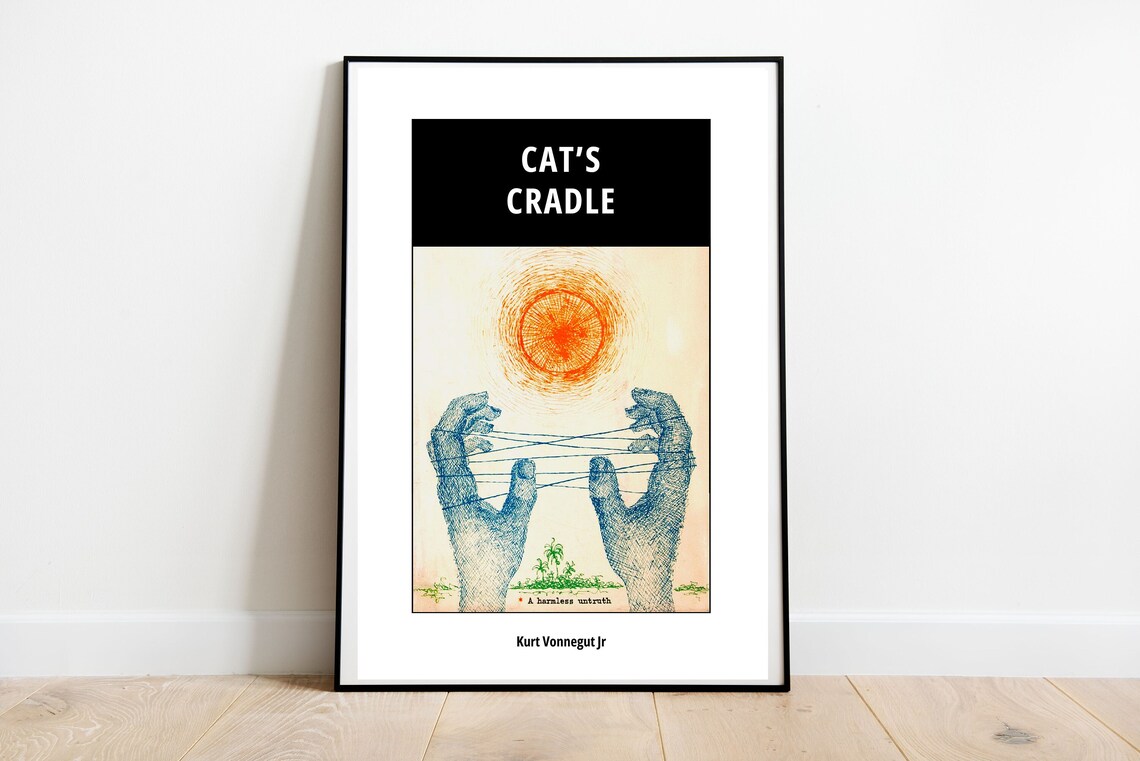 Kurt Vonnegut Cats Cradle Poster, Literary Art