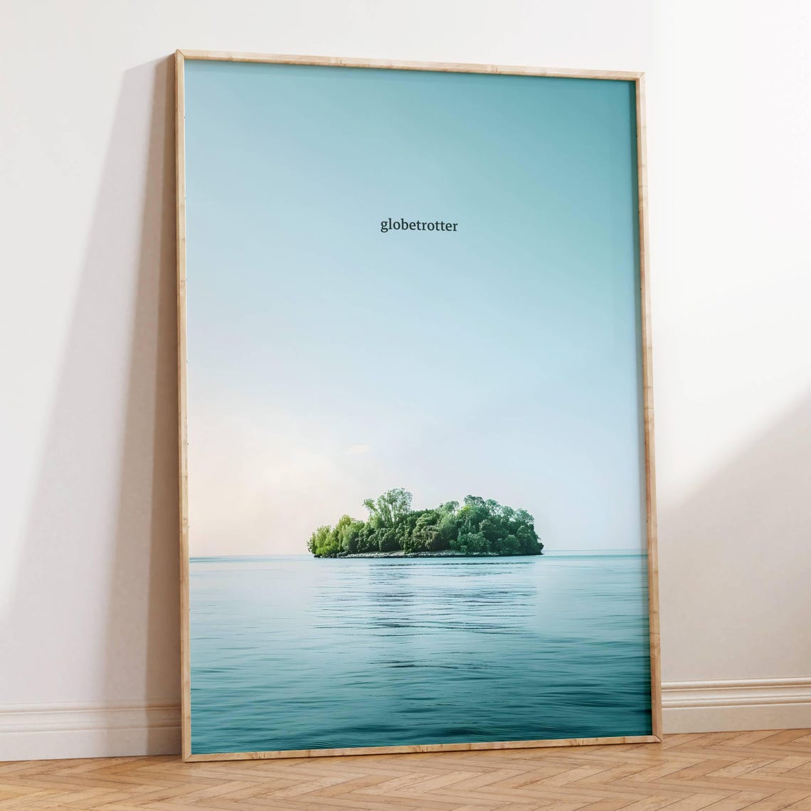 Tiny Green Island Globetrotter Quote Minimalist Photo Poster - Image 3