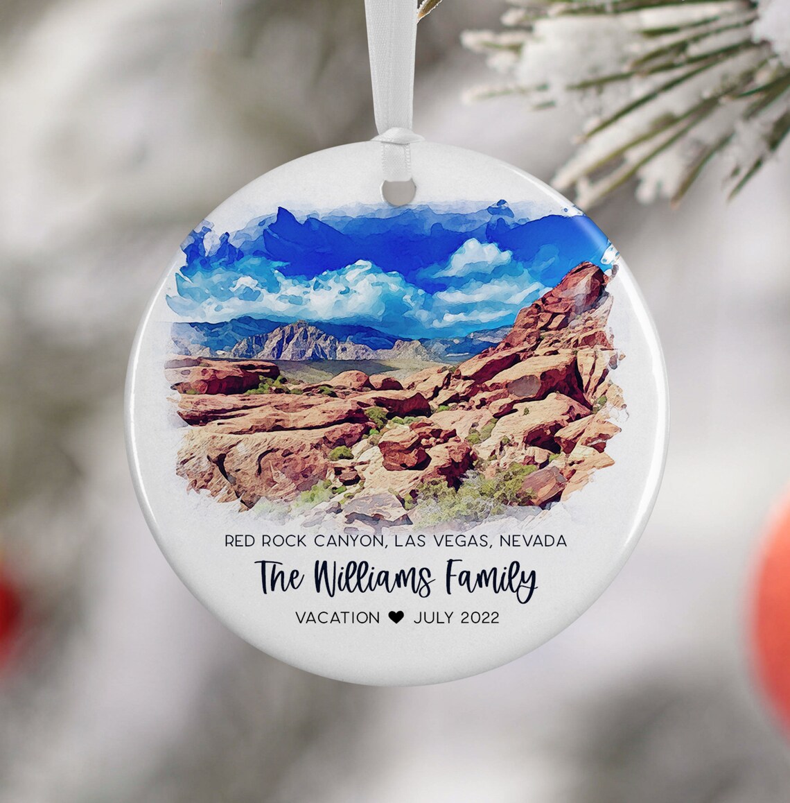 Red Rock Canyon Travel Poster, Vegas Vacation Souvenir