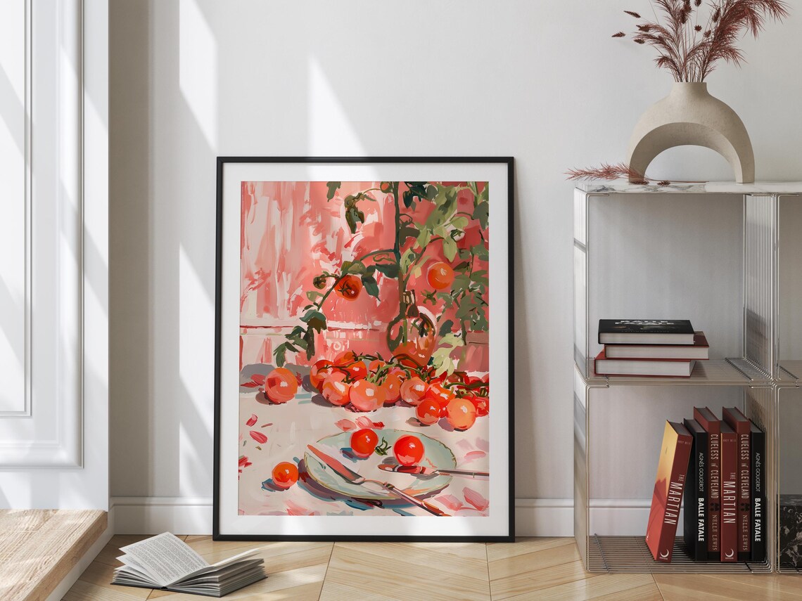 Retro Tomato Art Print, Trendy Kitchen Decor - Image 2