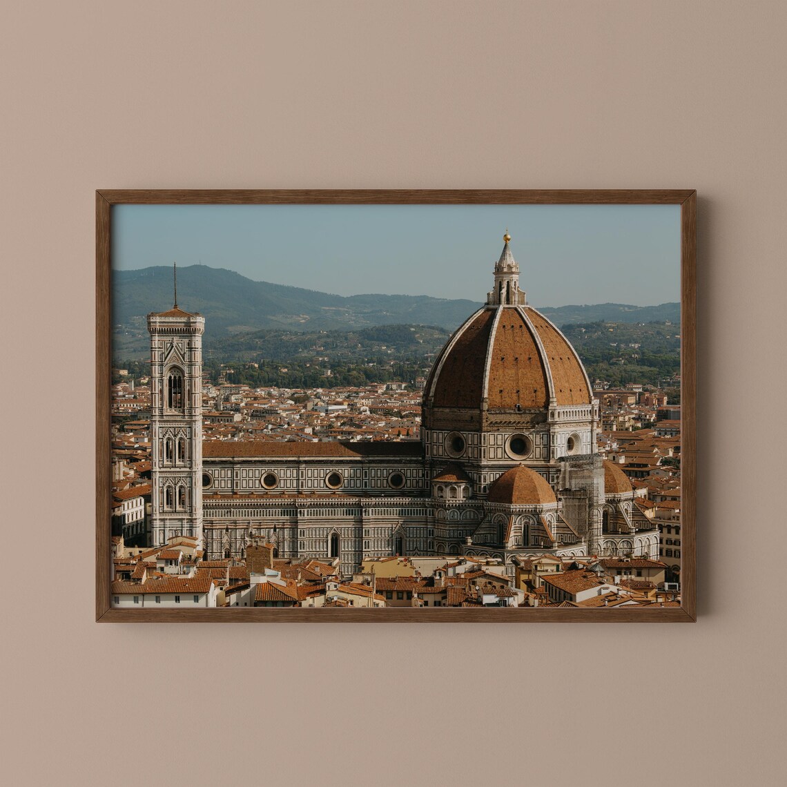 Florence Cathedral Duomo Photography Terracotta Dome Bell Tower Rooftops Wall Art