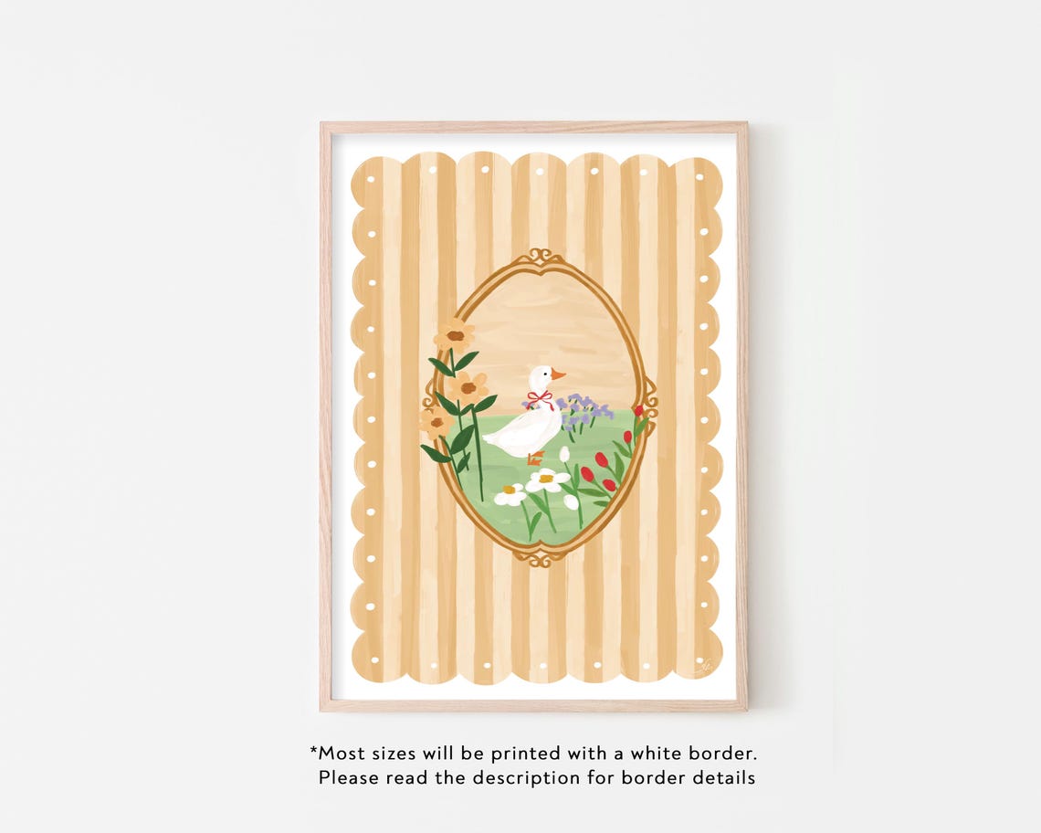 Goose Cottage Core, Cute Animal Nursery Decor - Image 3