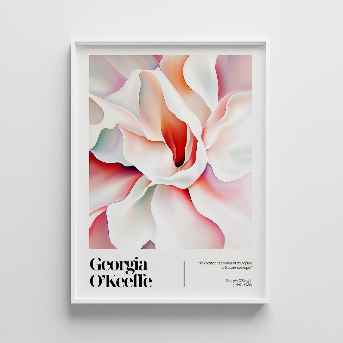 Georgia Okeeffe Botanical Exhibition Poster, Modern Floral