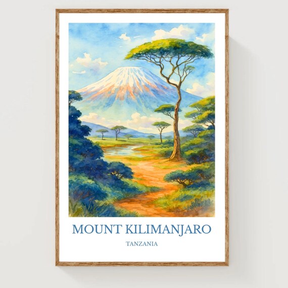 Mount Kilimanjaro Travel Poster