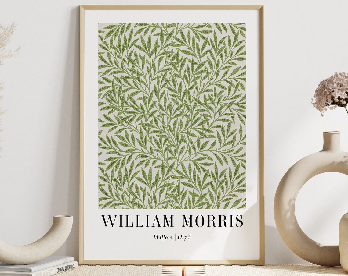 William Morris Willow 1875 Green Botanical Pattern Art Poster