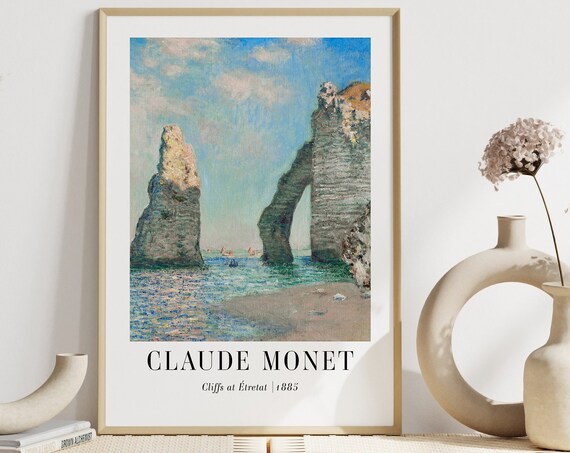 Claude Monet Wall Art Beach Print Landscape Print Wall Art Monet Poster Floral Art Print Vintage Art
