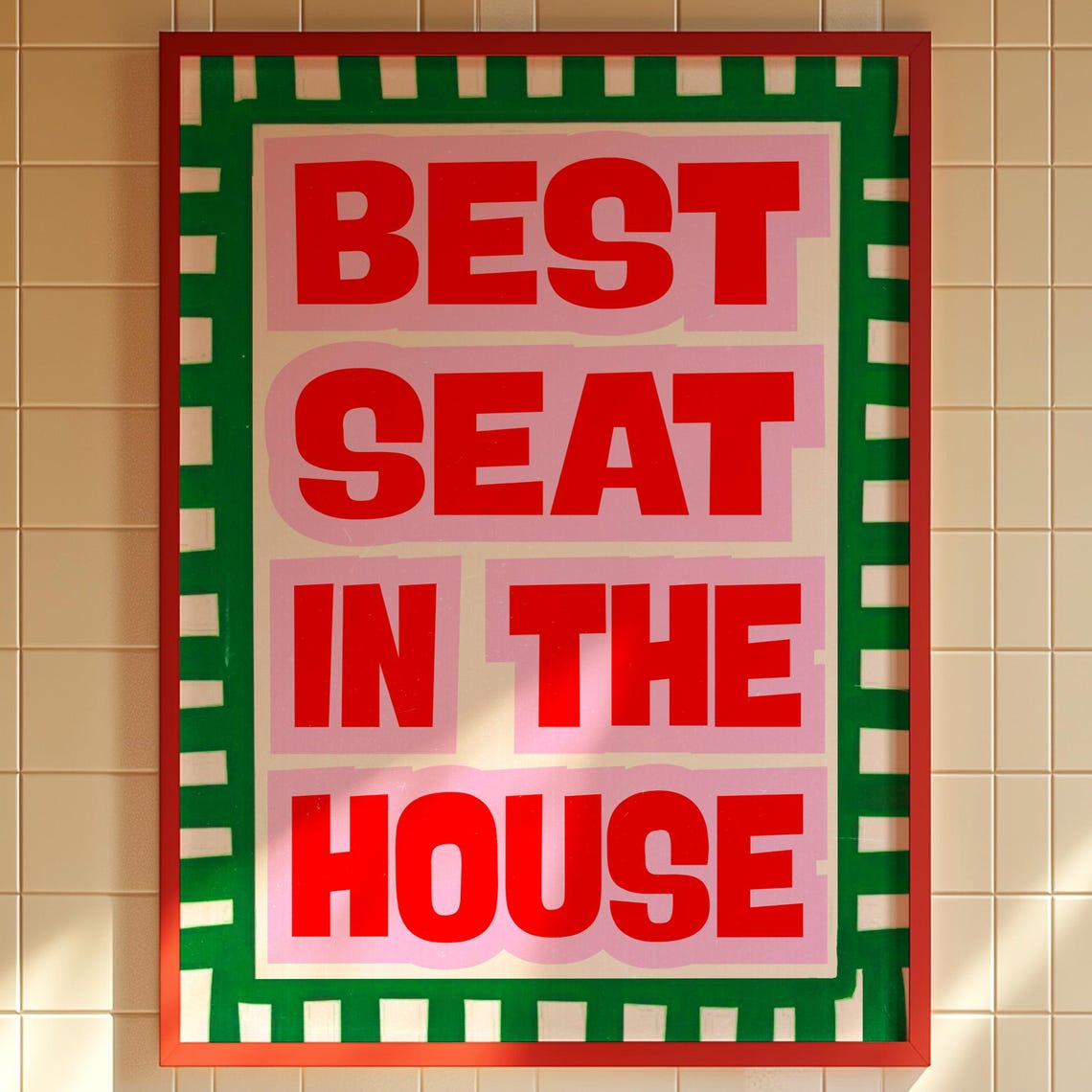 Funny Bathroom Quote Print Retro Maximalist Art Dopamine Decor