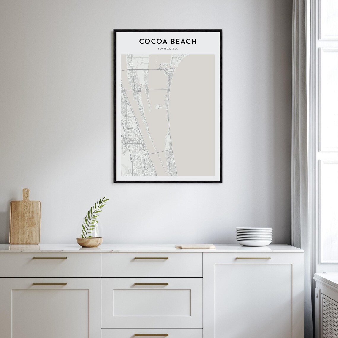 Cocoa Beach Personalized Map Art Print, Florida - Image 2