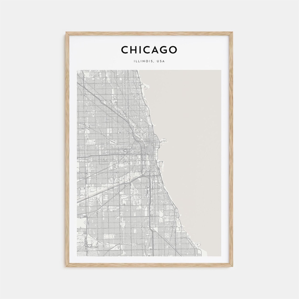 Chicago Personalized Map Art, Travel Poster
