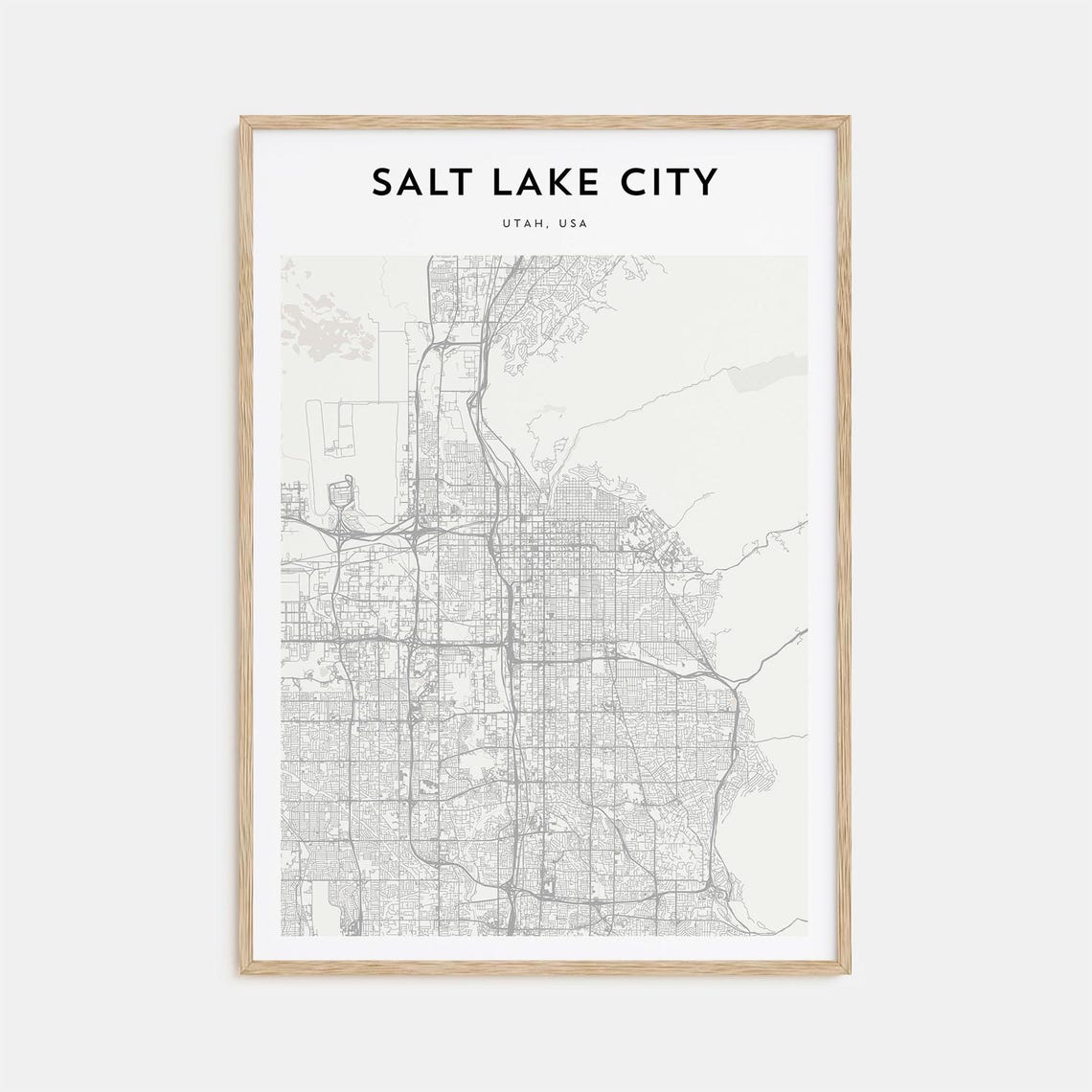 Salt Lake City Map Poster Salt Lake City Map Print Salt Lake City Personalized Map Art Art Salt Lake City Travel Poster Travel Gift