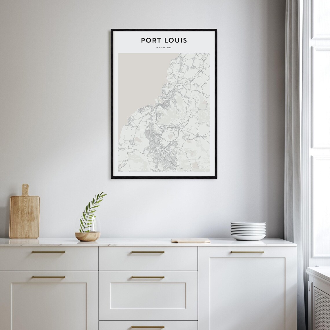 Port Louis Personalized Map Art, Mauritius - Image 2