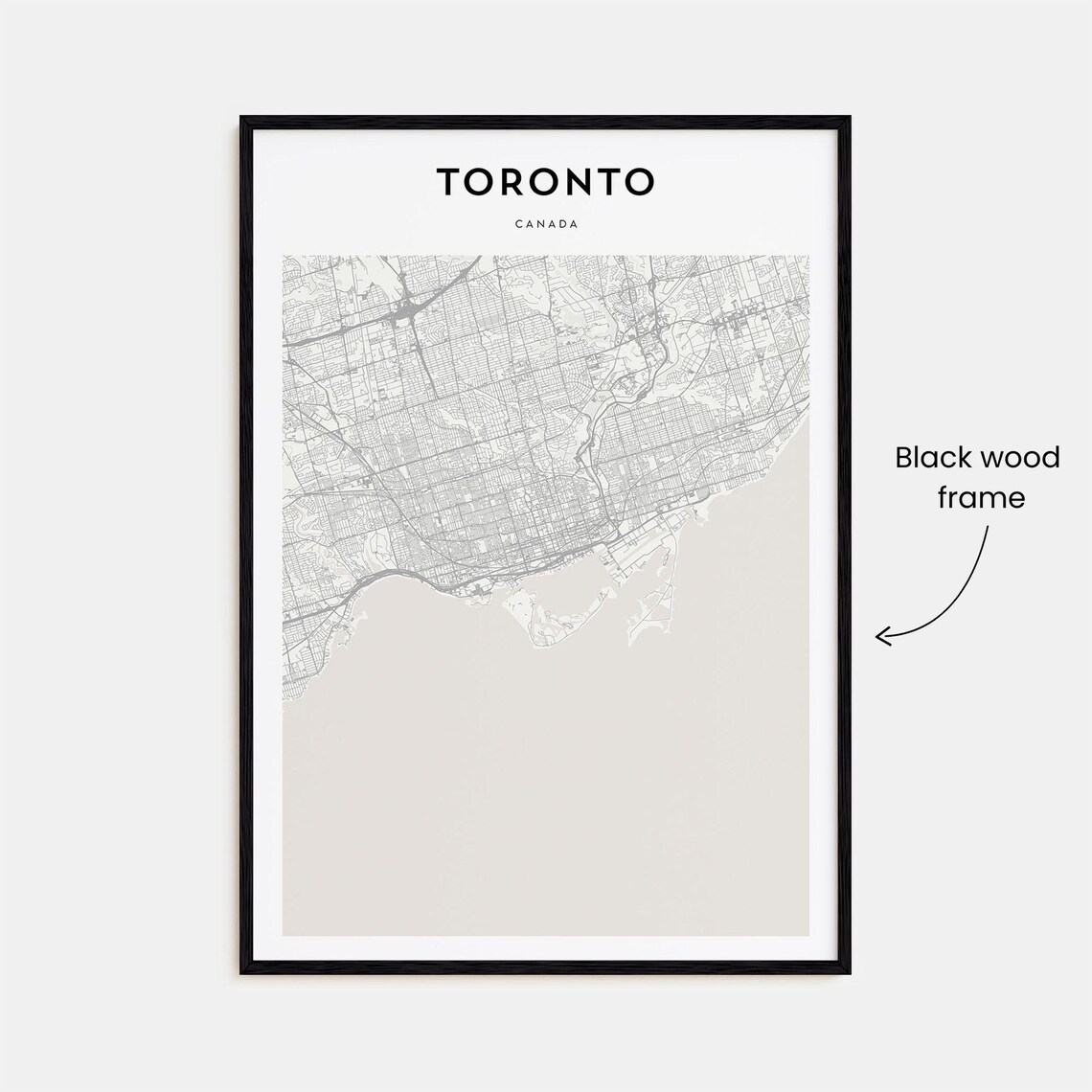 Toronto Canada Detailed Minimalist Street Map City Travel Poster - Image 3