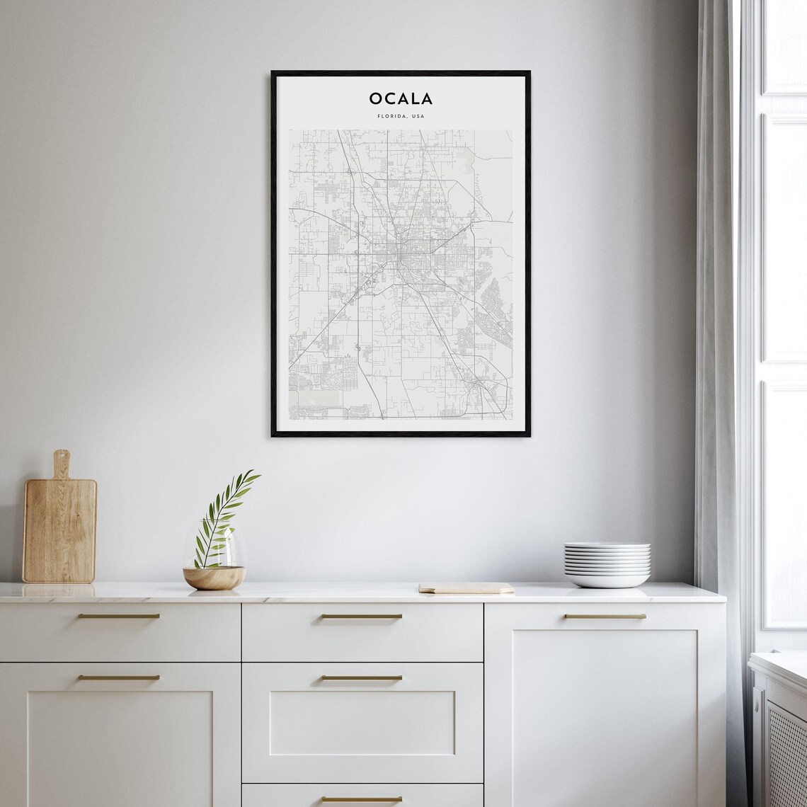 Ocala Personalized Map Art, Florida Travel Poster - Image 2