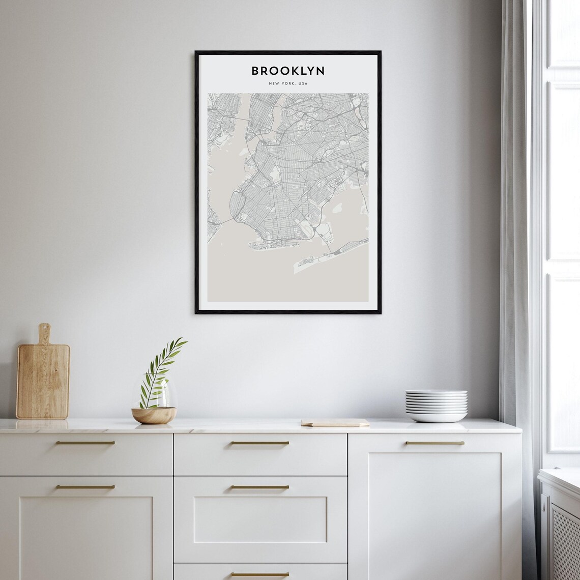 Brooklyn Map Travel Poster, Personalized Map Art - Image 2
