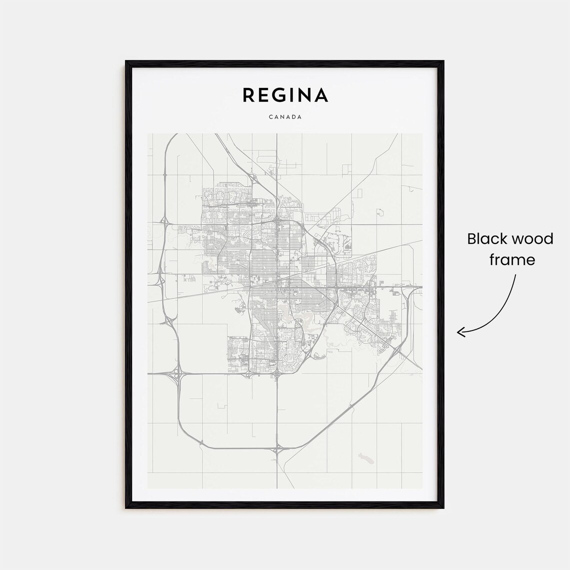 Regina Canada Prairie Capital Minimalist City Map Travel Poster - Image 3