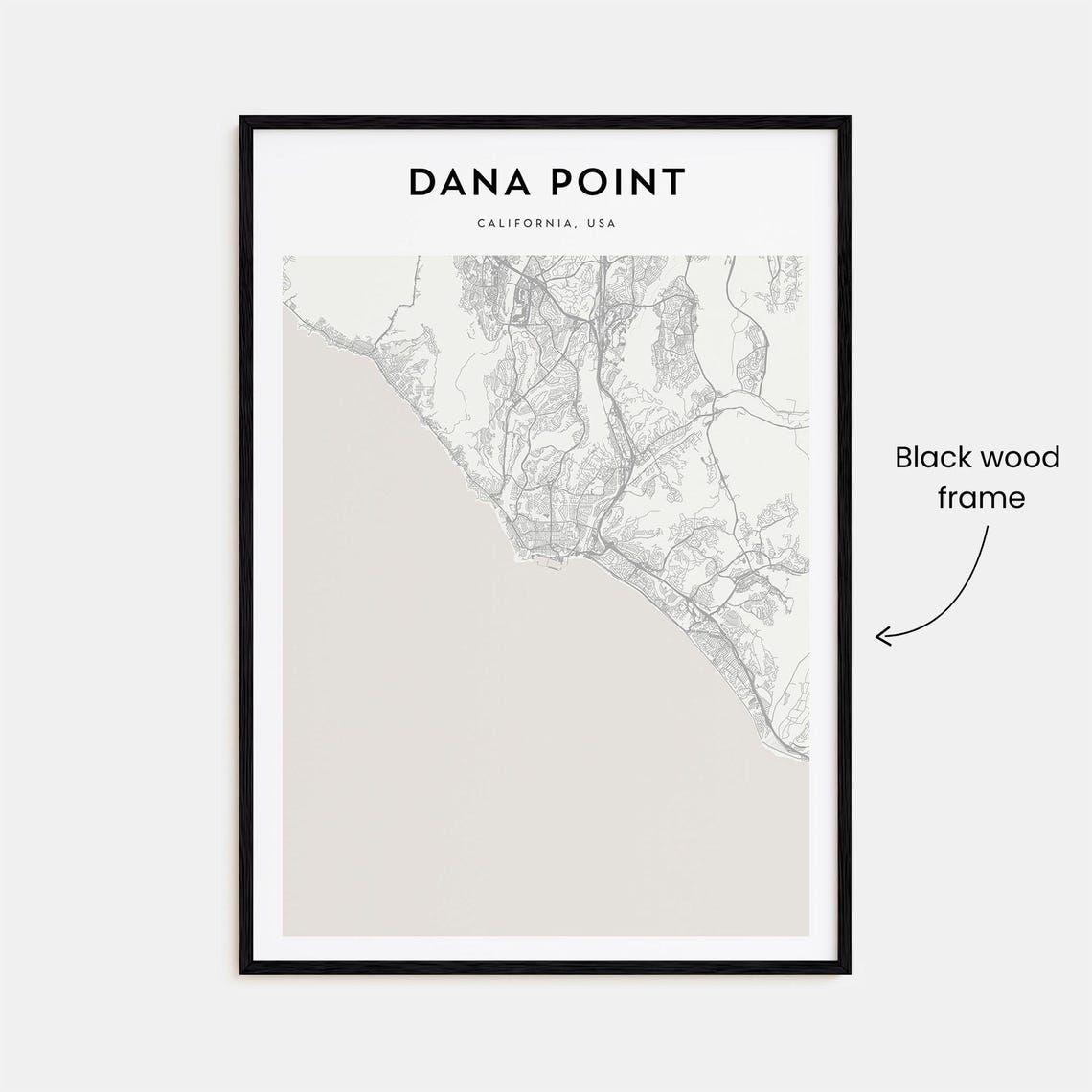 Dana Point California Minimalist Coastal Harbor Map Decor Poster - Image 3
