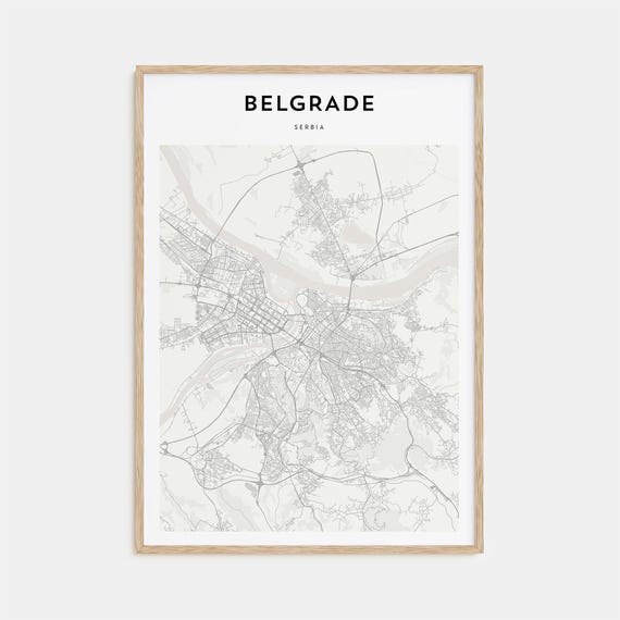 Belgrade Personalized Map Art, Travel Poster