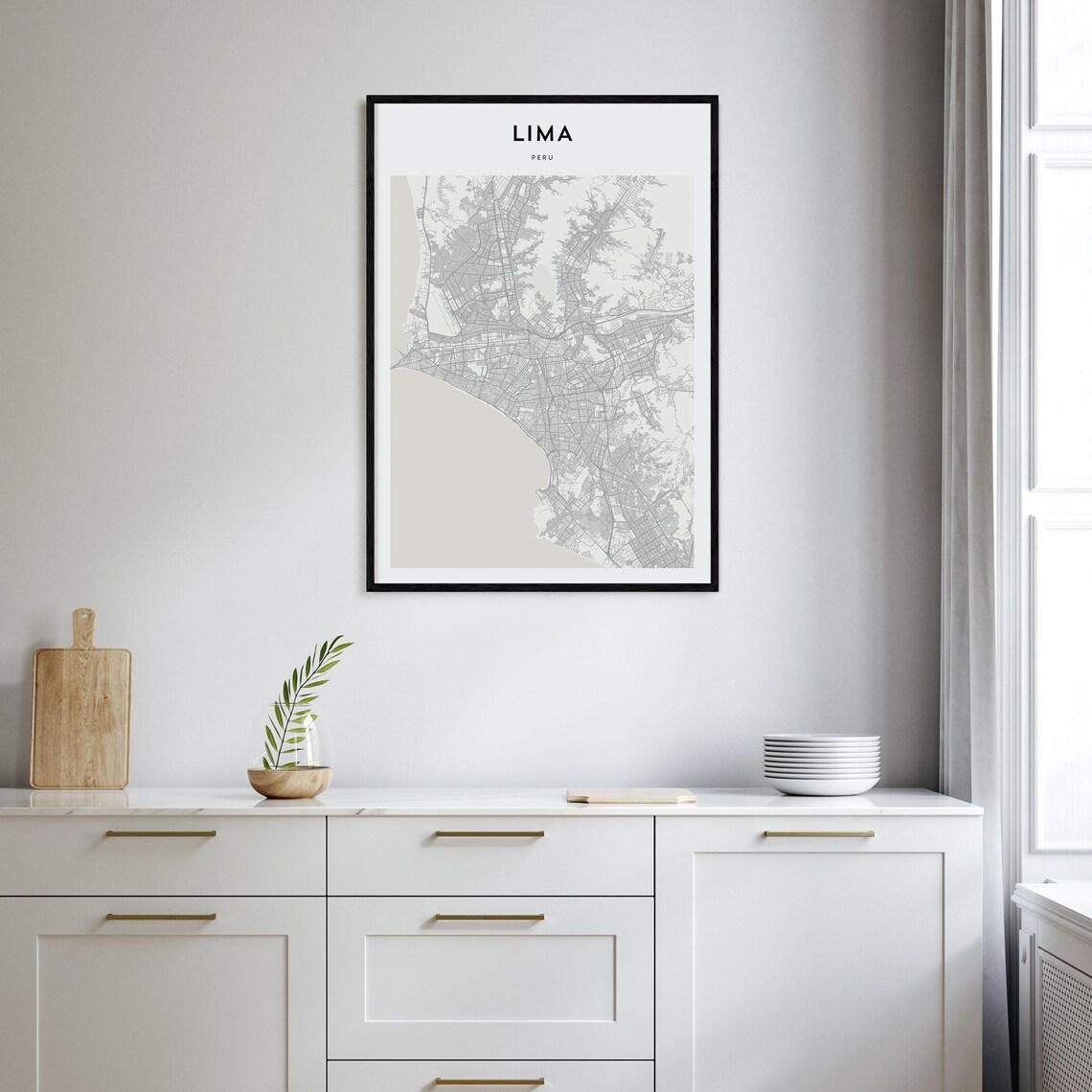 Lima Peru Minimalist City Map Travel Poster for Home and Office Gift - Image 2