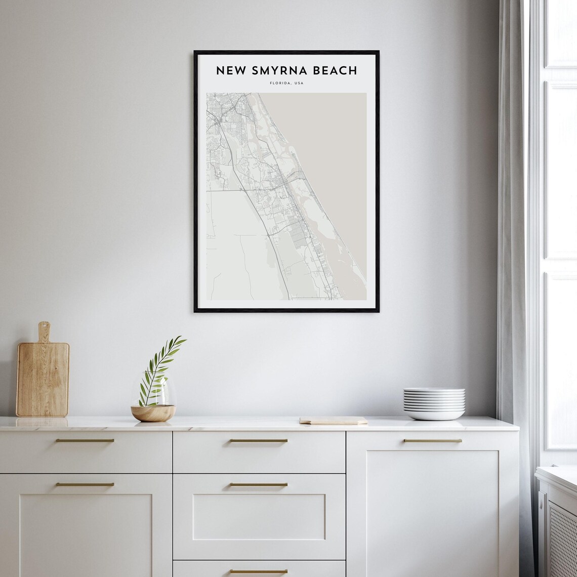 New Smyrna Beach Personalized Map Art Poster - Image 2