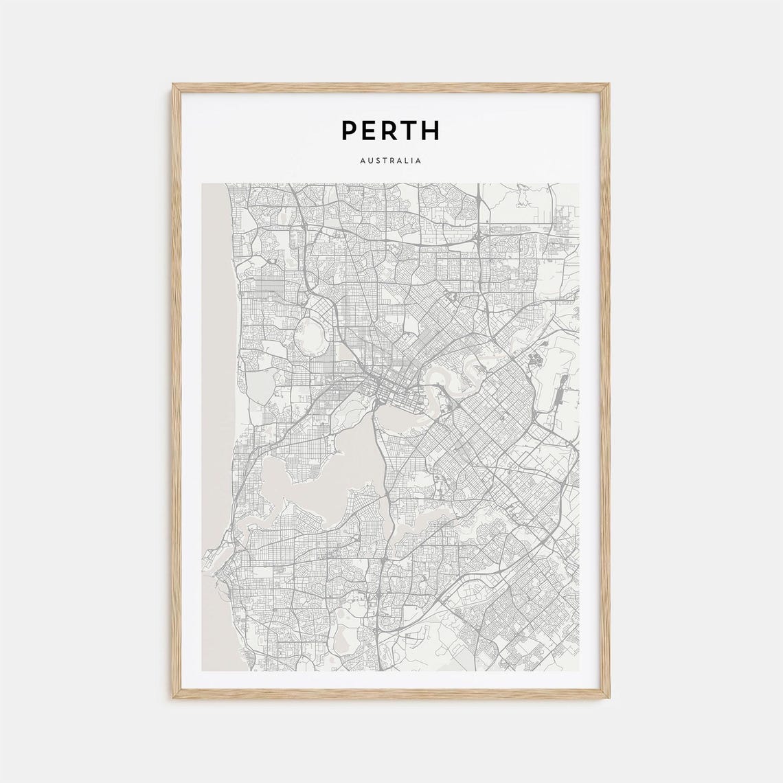 Perth Map, Personalized Travel Poster