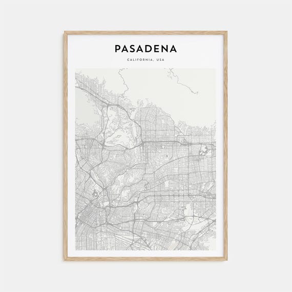 Pasadena Personalized Map Art, Travel Poster Print