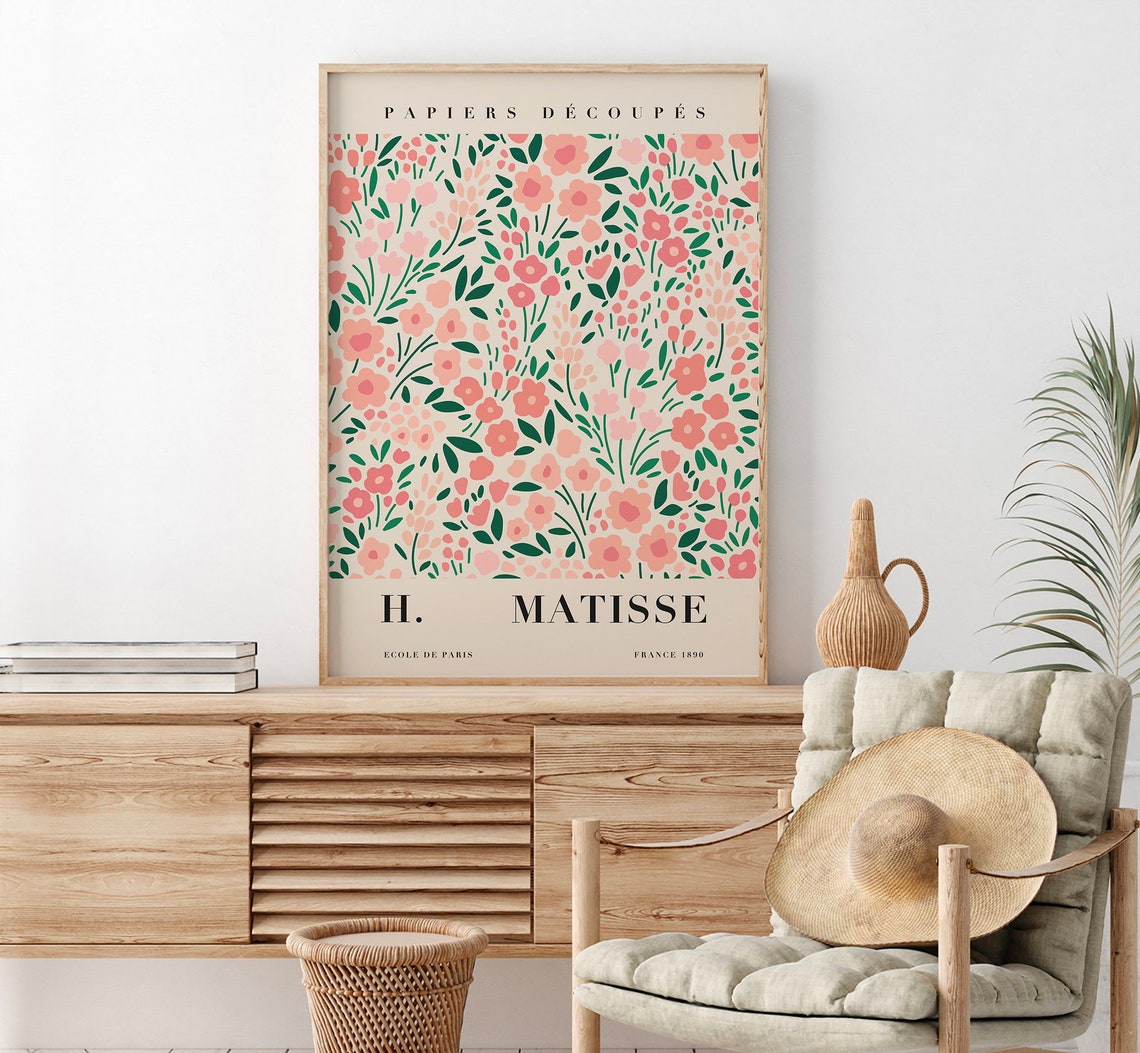 Matisse Papiers Decoupes Pink Floral Pattern Gallery Art Poster