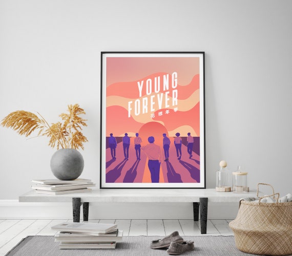 Bts Young Forever Poster Gifts For Him Art Gifts For Her Rm Suga Jin Jhope Jimin V Jungkook Prints