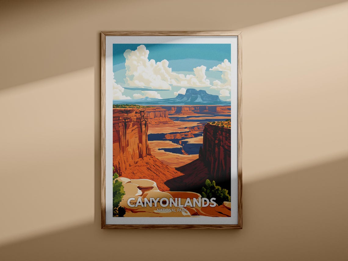 Canyonlands Print Canyonlands National Park Poster United States National Parks Art United States Travel Poster Nature Prints - Image 3