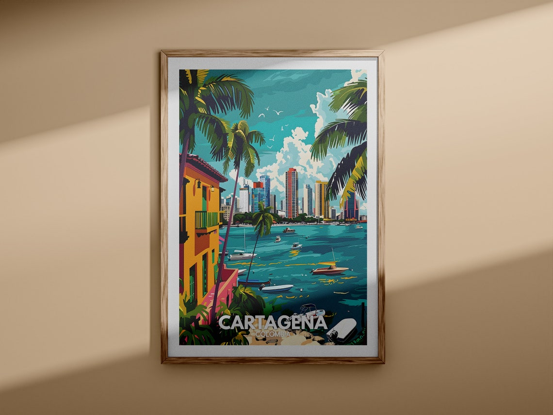 Cartagena Print Cartagena Travel Poster Colombia Wall Art Print Colombia Home Decor Travel Wall Art Decor Unique City Poster - Image 3