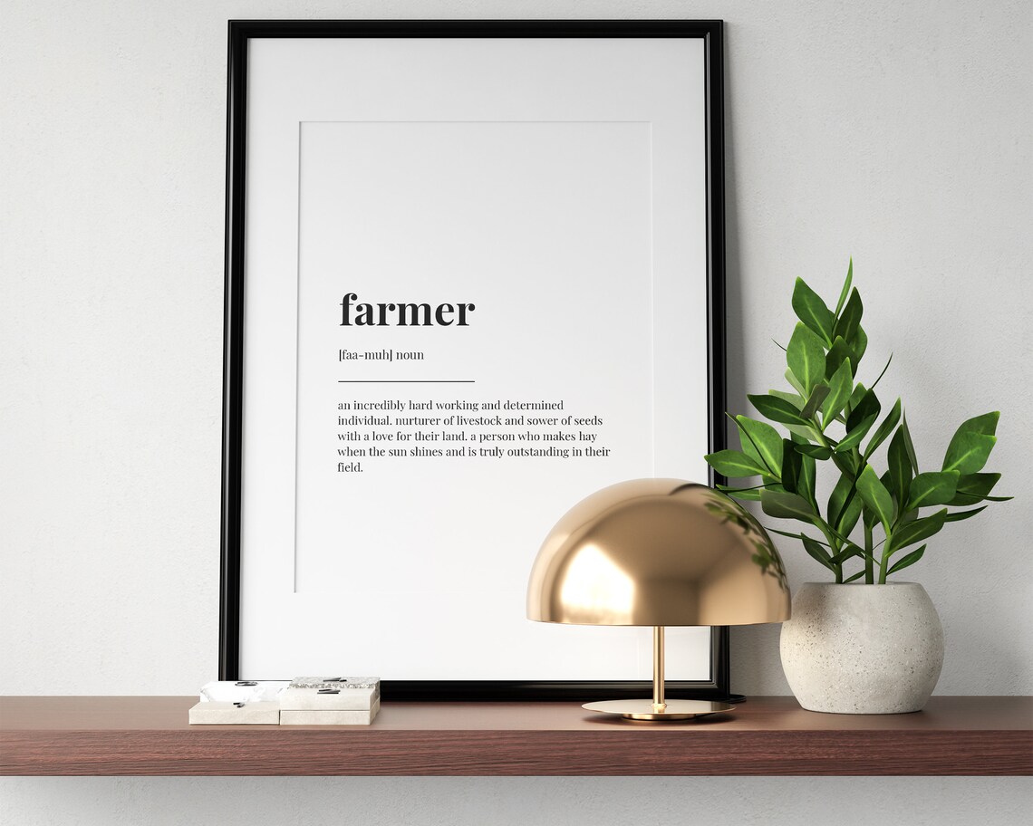 Farmer Definition, Typography Humor Poster - Image 3