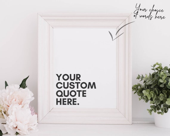 Personalised Quote Print, Song Lyrics Message Art Print