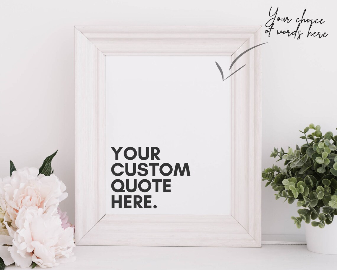 Personalised Quote Print, Song Lyrics Message Art Print