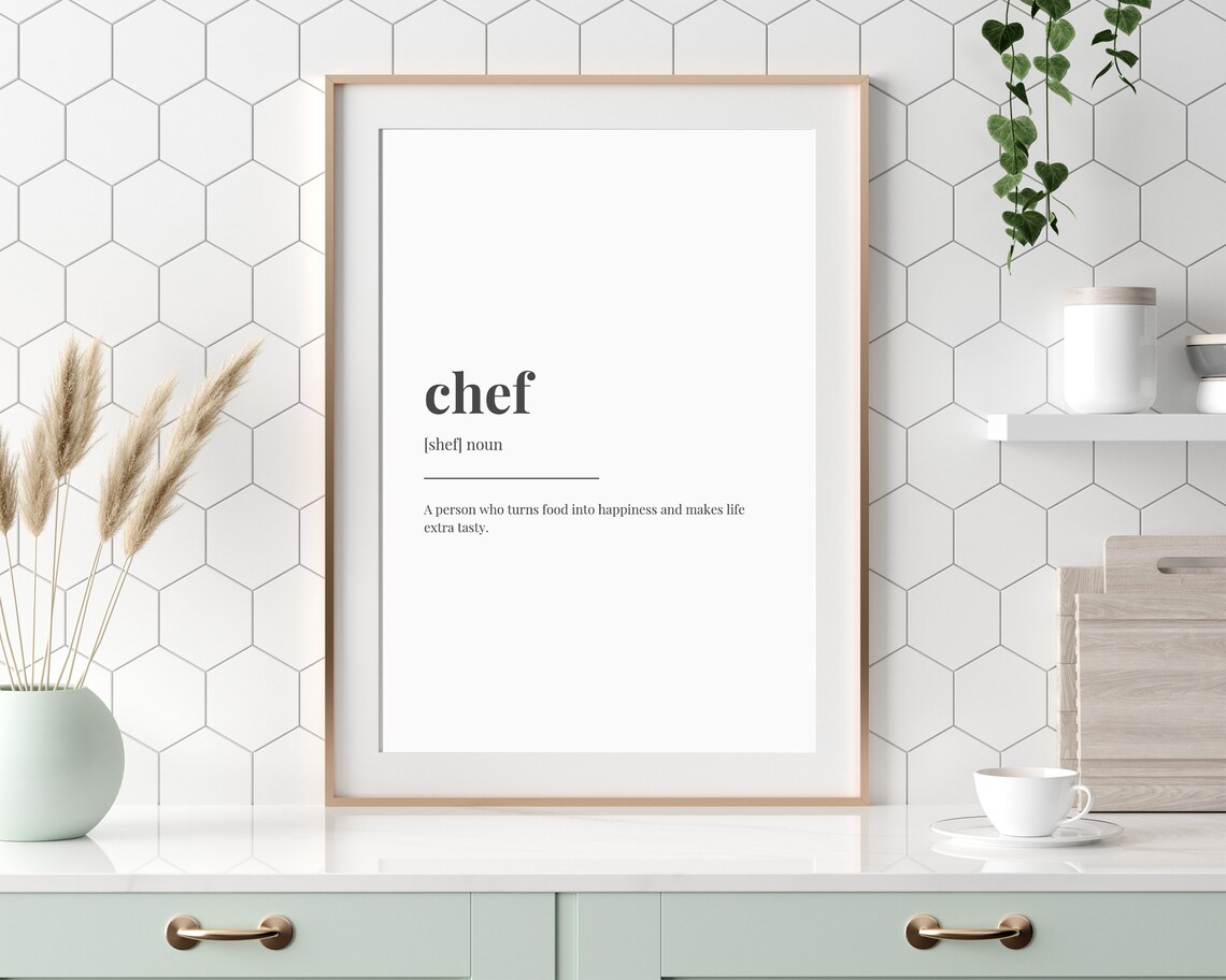 Chef Definition Meaning - Kitchen Decor Art Print - Image 3
