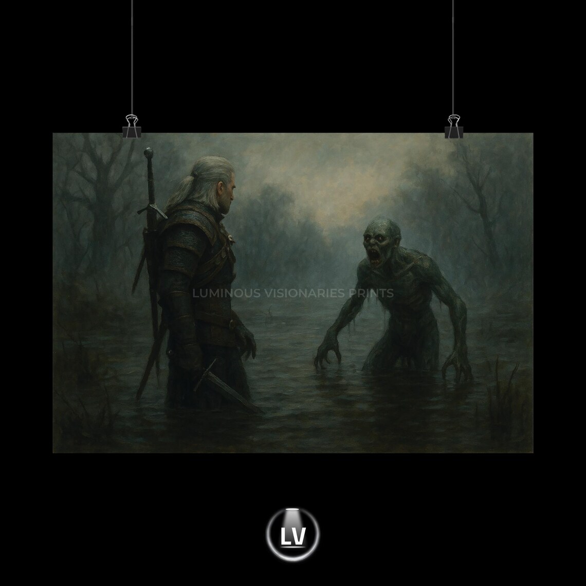 Eerie Fantasy Art Poster, Gift For Gamers