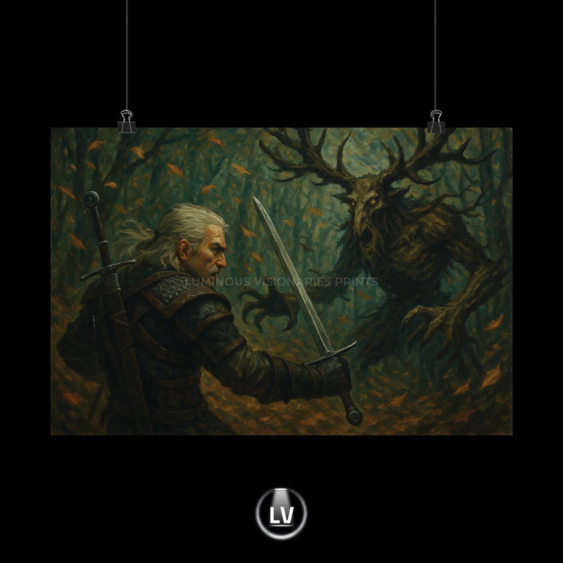 Witcherthemed Fantasy Art Poster, Home Decor Gift