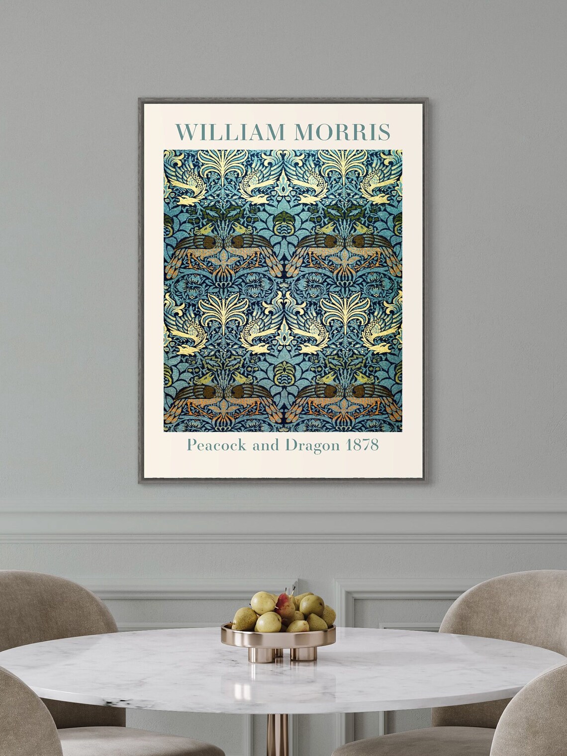 William Morris Peacock And Dragon, Botanical Art Print - Image 2