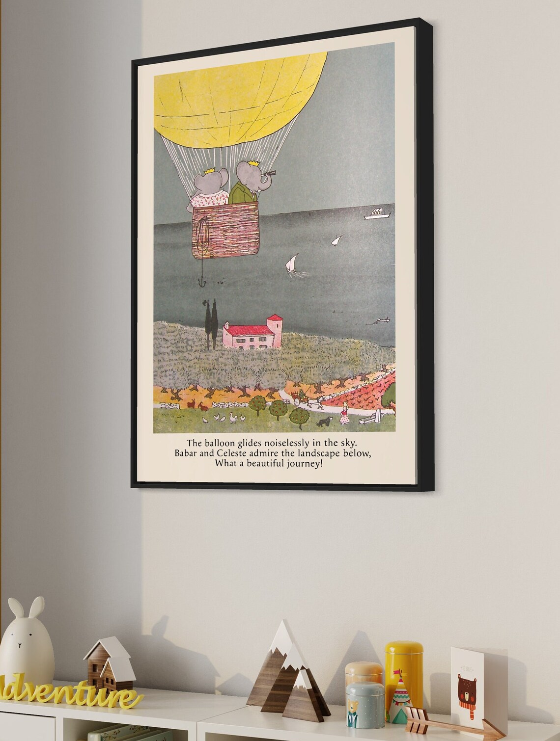 Babar The Elephant - Retro Nursery Art - Image 2