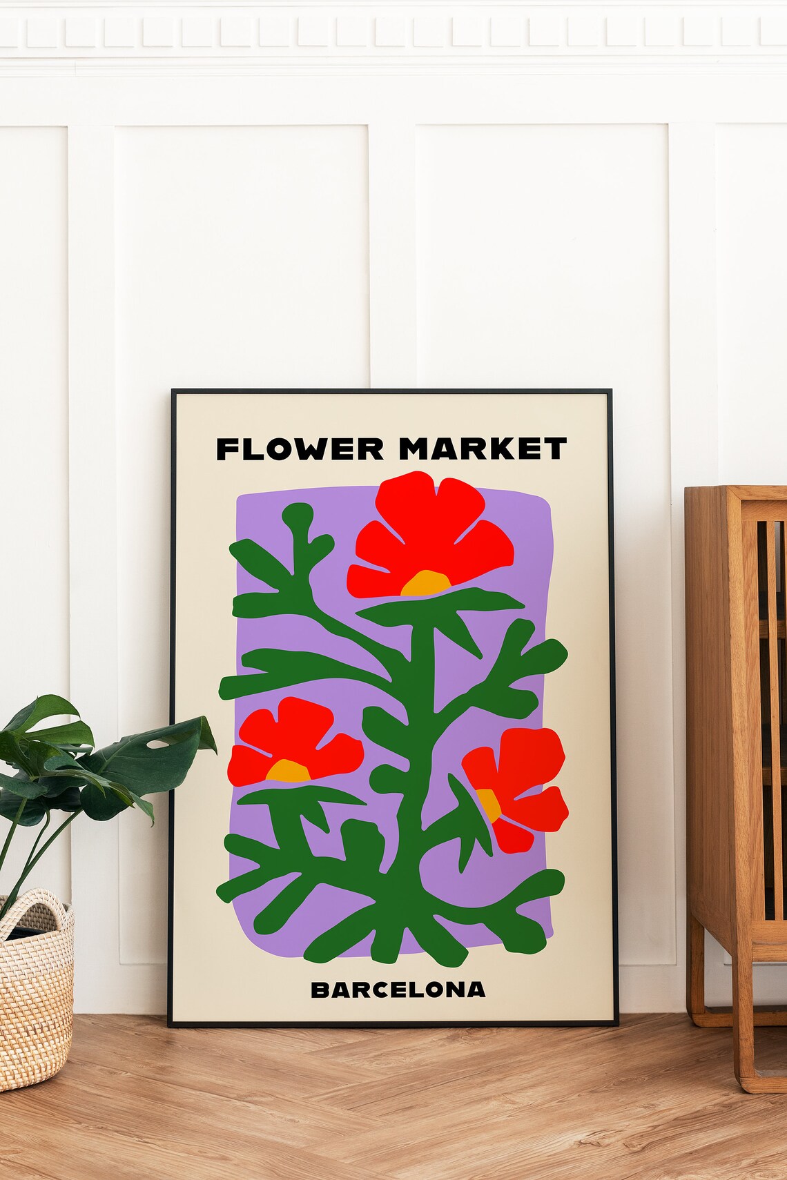 Flower Market Poster, Botanical Boho Decor - Image 3