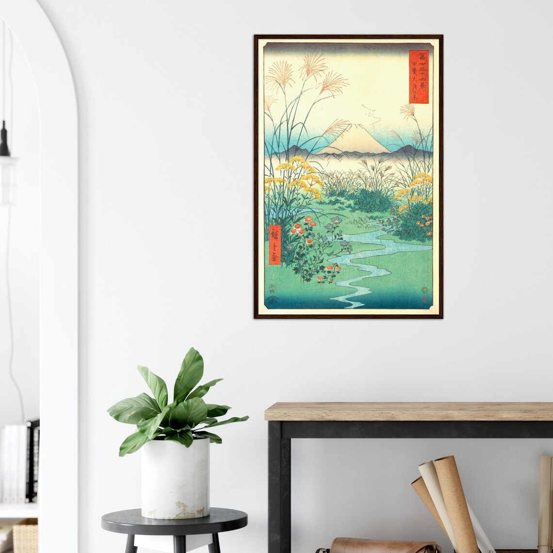 Hiroshige Japanese Ukiyo-E, Mount Fuji Travel Poster - Image 4